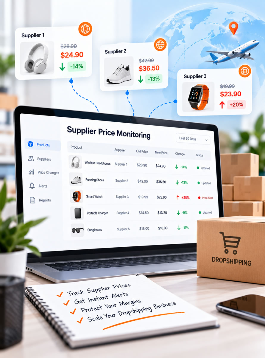 Supplier Price Monitoring for Dropshipping